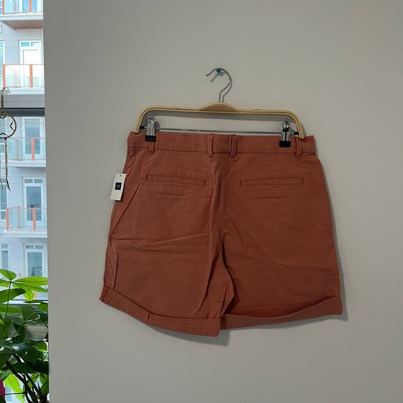 NEW Gap Orange Boyfriend Roll Up Khaki Shorts Size 8 - Picture 5 of 5